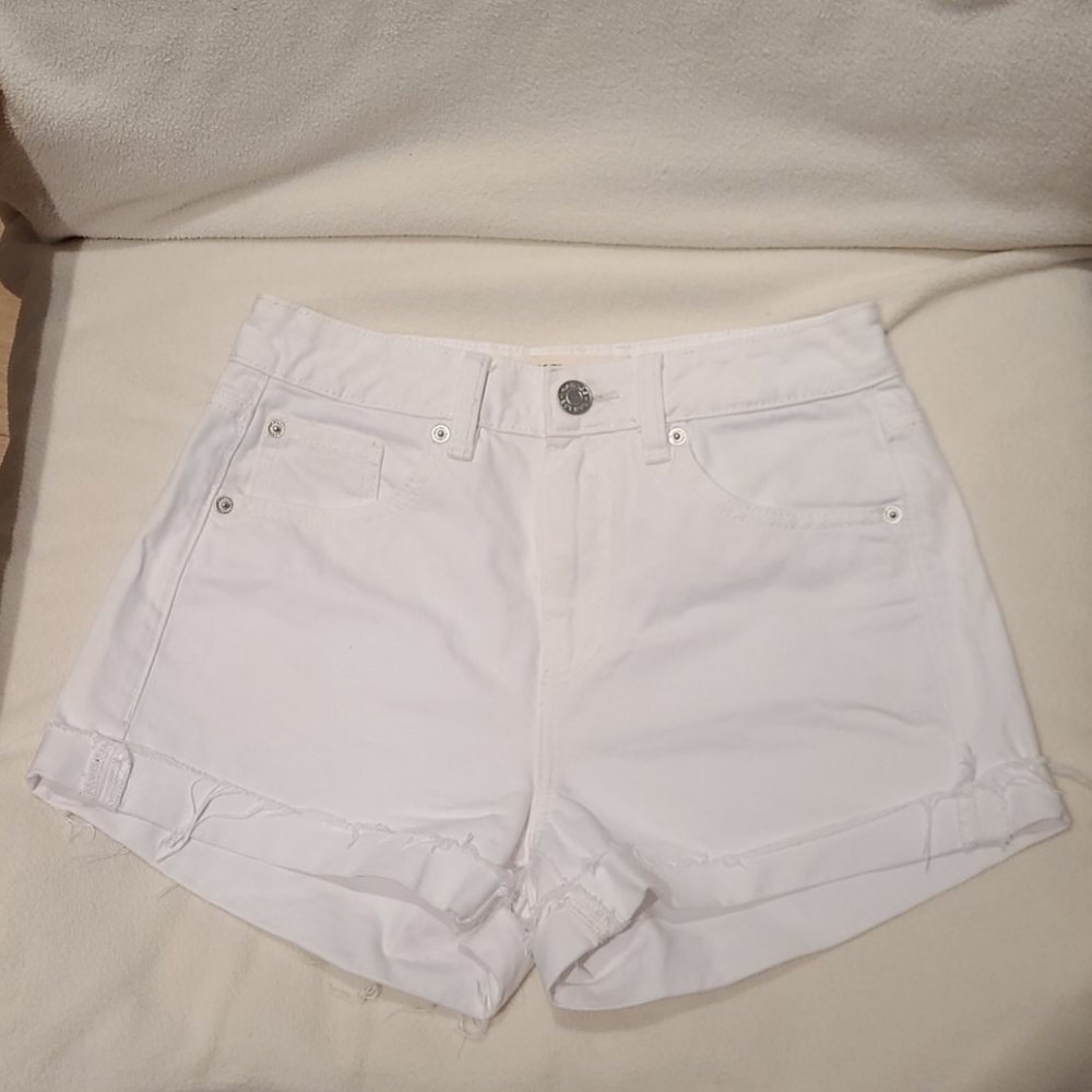 Garage White Denim Shorts